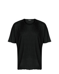 Мужская черная футболка с круглым вырезом с принтом от Adaptation
