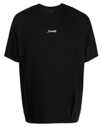 Мужская черная футболка с круглым вырезом с принтом от Ader Error