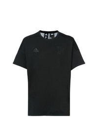 Мужская черная футболка с круглым вырезом с принтом от adidas