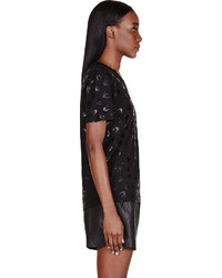Женская черная футболка с круглым вырезом с принтом от MCQ
