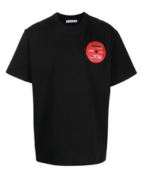 Мужская черная футболка с круглым вырезом с принтом от Alexander Wang