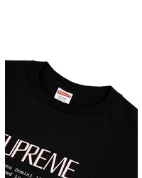 Мужская черная футболка с круглым вырезом с принтом от Supreme