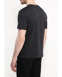 Мужская черная футболка с круглым вырезом с принтом от Anta