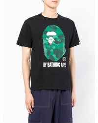 Мужская черная футболка с круглым вырезом с принтом от A Bathing Ape