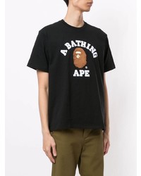 Мужская черная футболка с круглым вырезом с принтом от A Bathing Ape