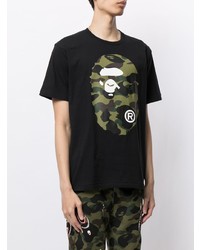 Мужская черная футболка с круглым вырезом с принтом от A Bathing Ape