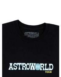 Мужская черная футболка с круглым вырезом с принтом от Travis Scott Astroworld