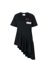 Женская черная футболка с круглым вырезом с принтом от Au Jour Le Jour