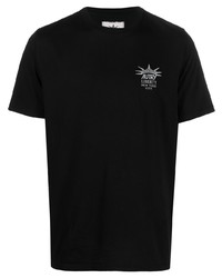Мужская черная футболка с круглым вырезом с принтом от AUTRY