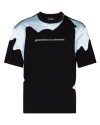 Мужская черная футболка с круглым вырезом с принтом от AV Vattev