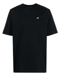 Мужская черная футболка с круглым вырезом с принтом от Axel Arigato