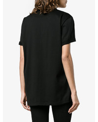 Женская черная футболка с круглым вырезом с принтом от Givenchy