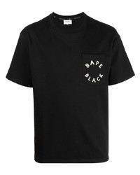 Мужская черная футболка с круглым вырезом с принтом от BAPE BLACK *A BATHING APE®