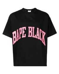 Мужская черная футболка с круглым вырезом с принтом от BAPE BLACK *A BATHING APE®