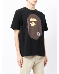 Мужская черная футболка с круглым вырезом с принтом от A Bathing Ape