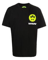 Мужская черная футболка с круглым вырезом с принтом от BARROW