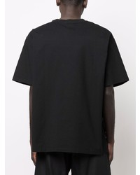 Мужская черная футболка с круглым вырезом с принтом от Tom Wood