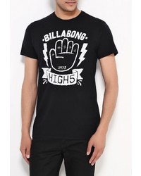 Мужская черная футболка с круглым вырезом с принтом от Billabong