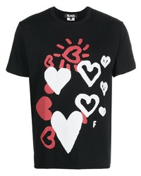 Мужская черная футболка с круглым вырезом с принтом от Black Comme Des Garçons