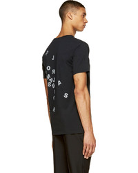 Мужская черная футболка с круглым вырезом с принтом от Marc by Marc Jacobs