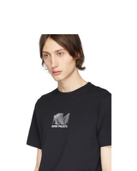 Мужская черная футболка с круглым вырезом с принтом от Norse Projects