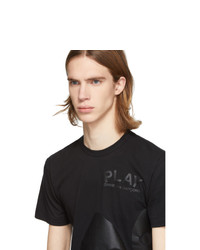 Мужская черная футболка с круглым вырезом с принтом от Comme Des Garcons Play