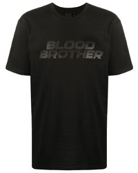 Мужская черная футболка с круглым вырезом с принтом от Blood Brother