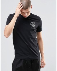 Мужская черная футболка с круглым вырезом с принтом от Brixton