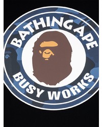 Мужская черная футболка с круглым вырезом с принтом от A Bathing Ape