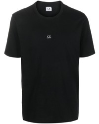 Мужская черная футболка с круглым вырезом с принтом от C.P. Company