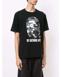 Мужская черная футболка с круглым вырезом с принтом от A Bathing Ape