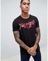 Мужская черная футболка с круглым вырезом с принтом от Chasin'