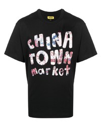 Мужская черная футболка с круглым вырезом с принтом от Chinatown Market