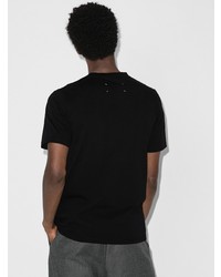 Мужская черная футболка с круглым вырезом с принтом от Maison Margiela