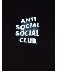 Мужская черная футболка с круглым вырезом с принтом от Anti Social Social Club