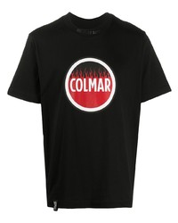 Мужская черная футболка с круглым вырезом с принтом от Colmar