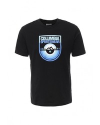 Мужская черная футболка с круглым вырезом с принтом от Columbia