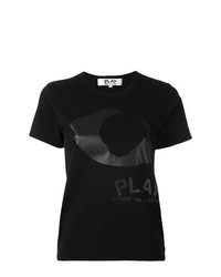 Женская черная футболка с круглым вырезом с принтом от Comme Des Garcons Play