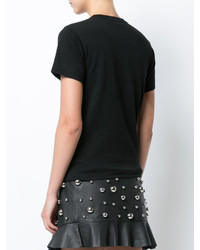 Женская черная футболка с круглым вырезом с принтом от Comme des Garcons