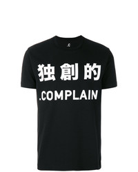 Мужская черная футболка с круглым вырезом с принтом от .Complain