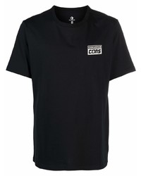 Мужская черная футболка с круглым вырезом с принтом от Converse