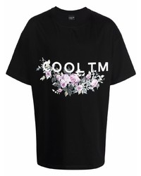 Мужская черная футболка с круглым вырезом с принтом от COOL T.M