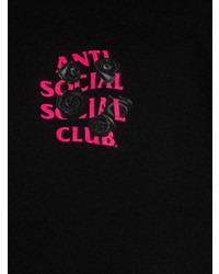 Мужская черная футболка с круглым вырезом с принтом от Anti Social Social Club