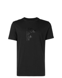 Мужская черная футболка с круглым вырезом с принтом от CP Company
