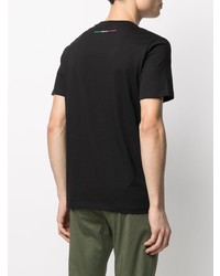 Мужская черная футболка с круглым вырезом с принтом от Lamborghini