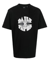 Мужская черная футболка с круглым вырезом с принтом от Daily Paper