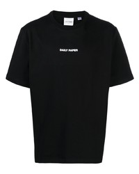 Мужская черная футболка с круглым вырезом с принтом от Daily Paper