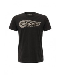 Мужская черная футболка с круглым вырезом с принтом от Denim &amp; Supply Ralph Lauren