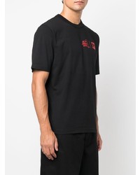 Мужская черная футболка с круглым вырезом с принтом от Heron Preston