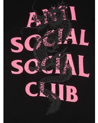 Мужская черная футболка с круглым вырезом с принтом от Anti Social Social Club